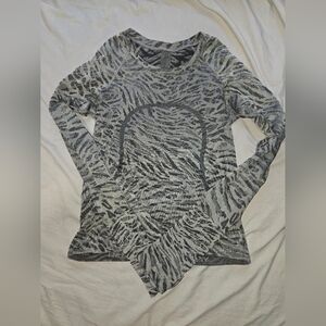 Zebra Print Lululemon Race-Length Swiftly Tech Long sleeve